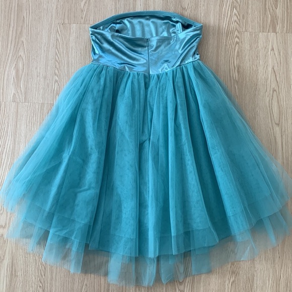 Satin strapless tulle Cinderella fairy style rave festival prom dress nw… - Picture 4 of 4